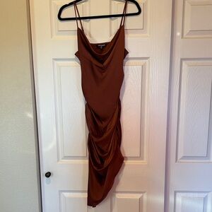 Steve Madden Asymmetrical Brown Dress